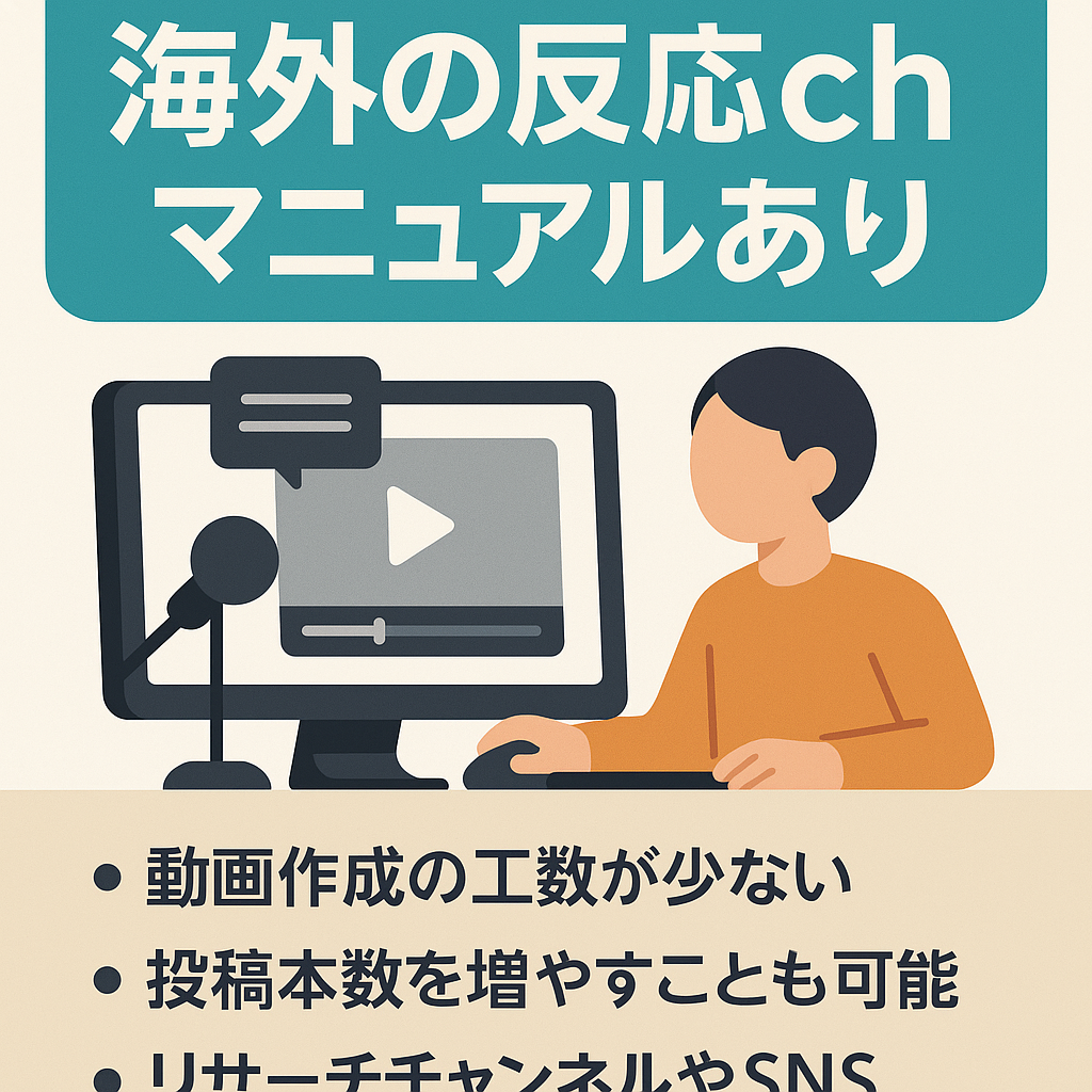 【早い者勝ち/ 短時間で作成可能】非属人化 / 初心者Dでも6ヶ月連続18~47万で安定 / 海外の反応ch / マニュアルあり / 登録者4000人超え！