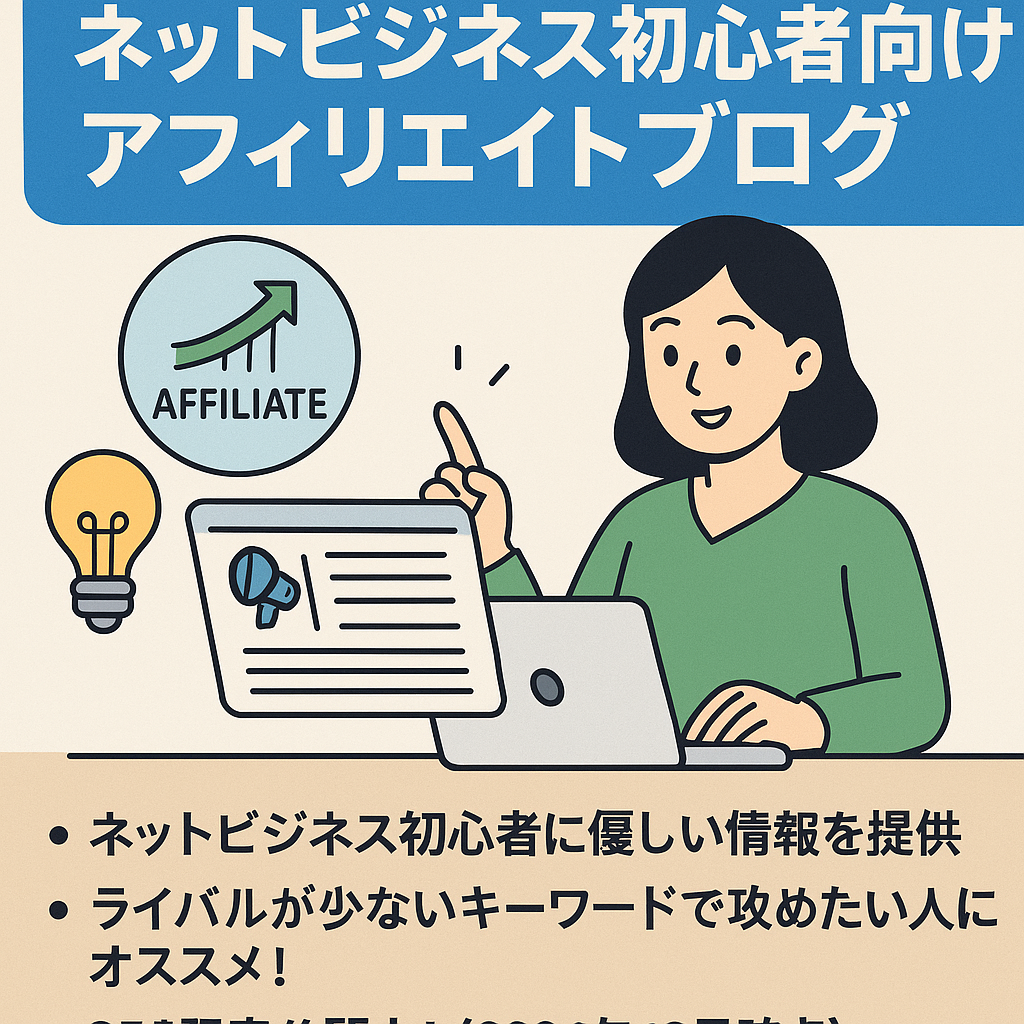 【２７０記事】ネットビジネス初心者をターゲットにしたアフィリエイトブログ