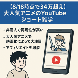 【8/18時点で34万超え】大人気アニメのYouTubeショート雑学
