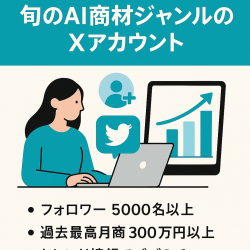 【過去最高200万バズ】旬のAI商材ジャンルのX(twitter)アカウント
