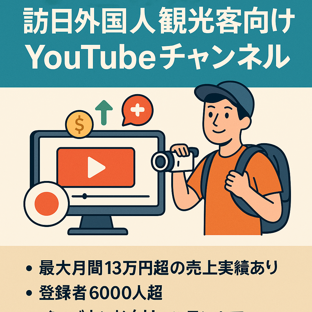 【月間13万円超収益】訪日外国人観光客向けのYouTubeチャンネル