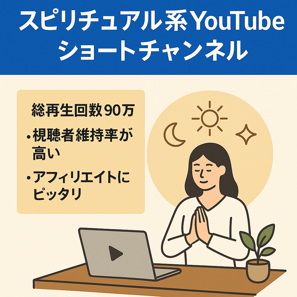 【チャンネル登録者4000人越え】アフィリエイトにピッタリ！ スピリチュアル系YouTubeショートチャンネル