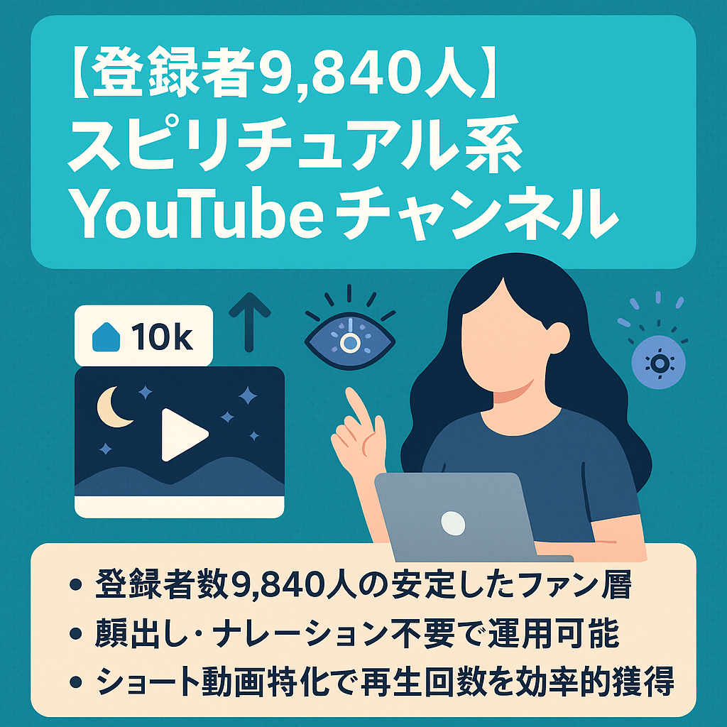 【登録者9,840人】スピリチュアル系YouTubeチャンネル｜高エンゲージメント実績あり
