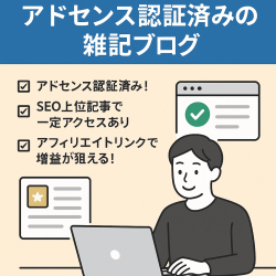 【SEO上位記事あり】アドセンス認証済みで収益が！雑記ブログでどんどん記事を伸ばしていける！